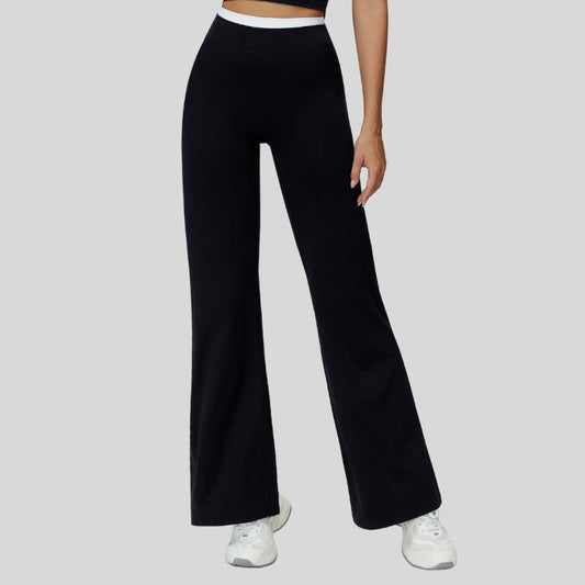 Wholesale Contrast-colored sport slightly flared pants | Wonderxfans bulk activewear