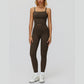 Sports vest with U-shaped+High-waisted slim-fit leggings 2-piece set