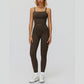 Sports vest with U-shaped+High-waisted slim-fit leggings 2-piece set