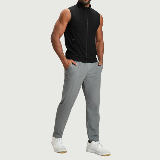 Wholesale mens stand collar zip tank | Wonderxfans bulk activewear