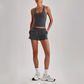 Wholesale Naked-Feel Racerback Sports Bra & High-Waist Biker Shorts Set – Sculpting Yoga 2-Piece