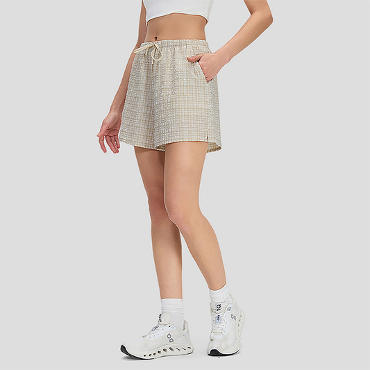Wholesale plaid quick-drying running training shorts