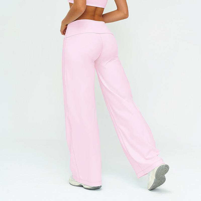 High-waisted loose wide-leg pants