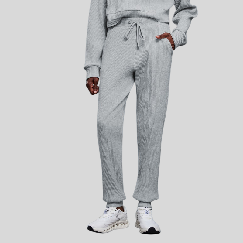 Loose-fitting sports pants + hooded sports sweatshirt two-piece set
