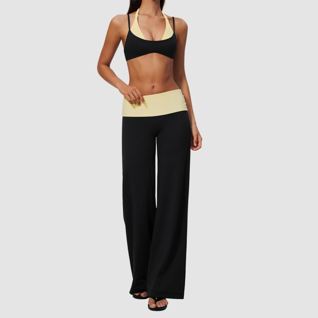 Wholesale Women’s Sports Bra & Wide-Leg Yoga Pants Set