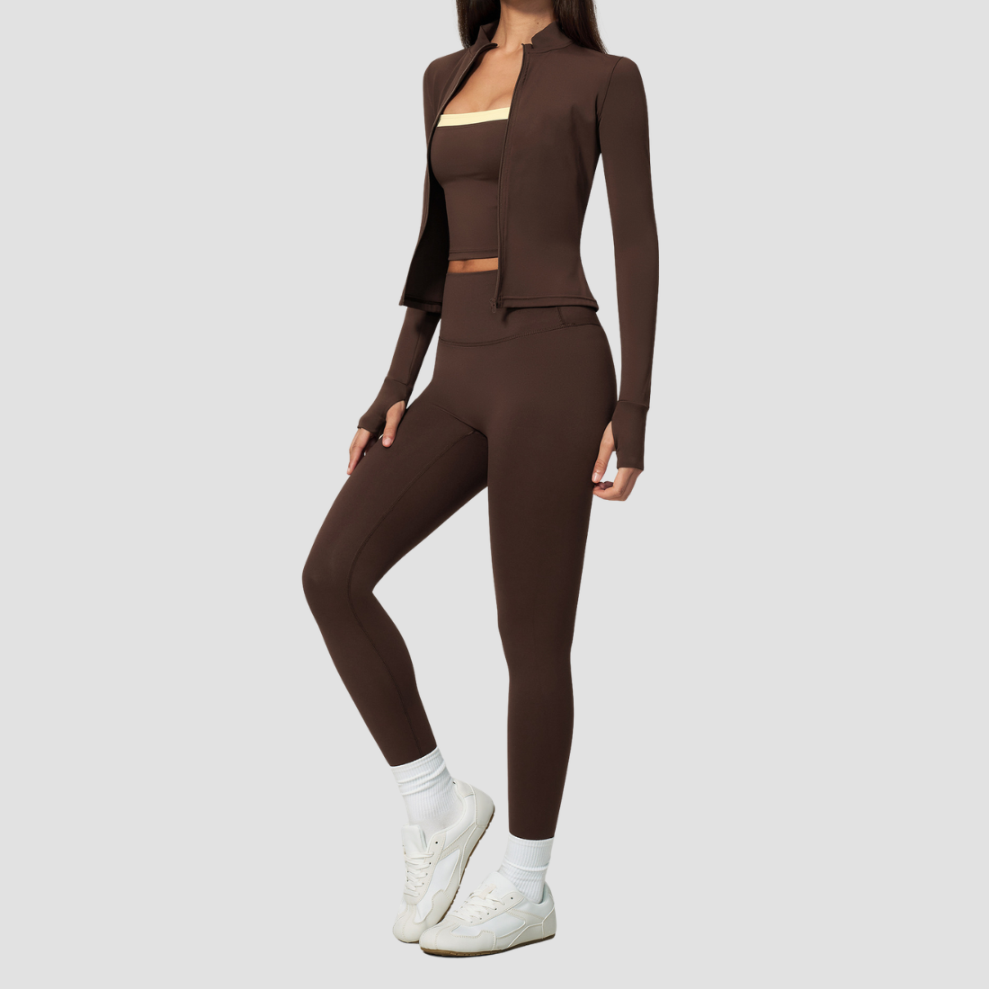 Wholesale Wholesale 3-Piece Yoga Set – Cardigan & Bra & Leggings Fitness Outfit