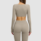 Wholesale Long Sleeve V-Neck Fashion Short | Wonderxfans bulk activewear