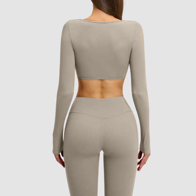 Wholesale Long Sleeve V-Neck Fashion Short | Wonderxfans bulk activewear