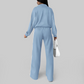 Wholesale Women's Zip-Up Long Sleeve Hoodie & Jogger Pants Tracksuit Set