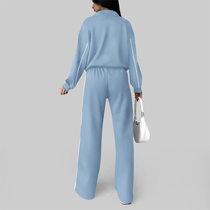 Wholesale Women's Zip-Up Long Sleeve Hoodie & Jogger Pants Tracksuit Set