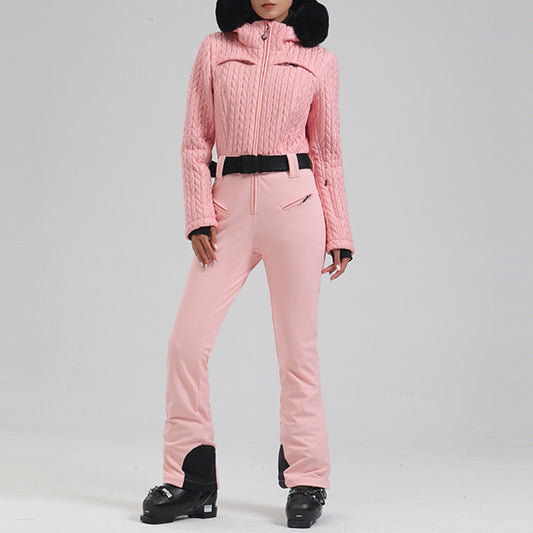 Women's Windproof and Waterproof Ski Jumpsuit