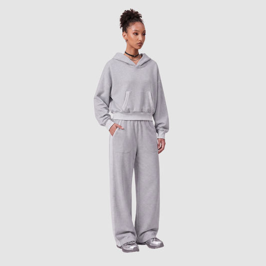 Wholesale Unisex Contrast Hoodie Sweatpants Sets