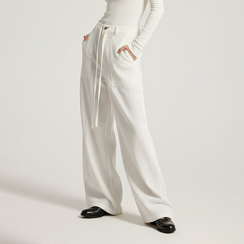 Drawstring cargo casual pants