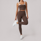 Wholesale Women's Quick-Dry Yoga Set Sleeveless Sports Bra & Capri Pants with Chest Pad