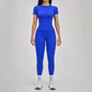 Wholesale Round Neck Short Sleeve Tank Top+High Waist Legging 2-piece Set