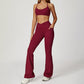 Thin Straps Bra + Flared Leg Pants 2-Piece Set