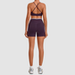 Wholesale Women’s Contrast Sports Bra & High-Waist Biker Shorts Yoga Set