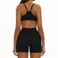 Thin straps Sports Bra + High-waisted shorts 2-Piece Set