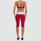 Wholesale Women's Faux-layered Bra Bra+Fold-over Waistband Shorts 2-Piece Set
