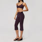 Wholesale Women's High-Impact Sports Bra & Capri Pants Yoga Set with Chest Pad