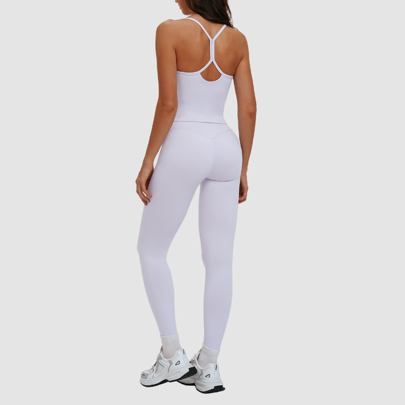 Wholesale yoga tank top with bra pads + leggings