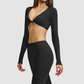 Wholesale Long Sleeve V-Neck Fashion Short | Wonderxfans bulk activewear