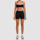 Wholesale Women’s Contrast Sports Bra & High-Waist Biker Shorts Yoga Set