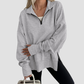 Wholesale Half-Zip Pullover Sweatshirt – Fashionable Side Slit Sportswear