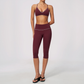 Wholesale Women's Colorblock Yoga Set: Sports Bra & Capri Pants – Tummy Control Butt Lift