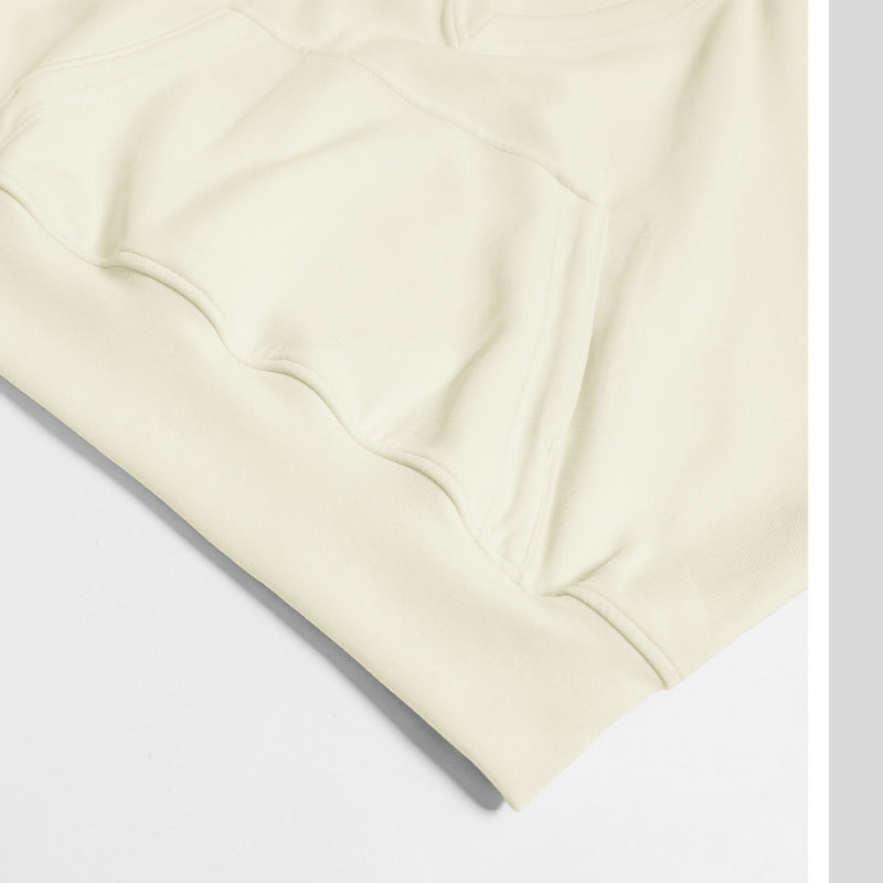 Warm V-neck hooded sweatshirt