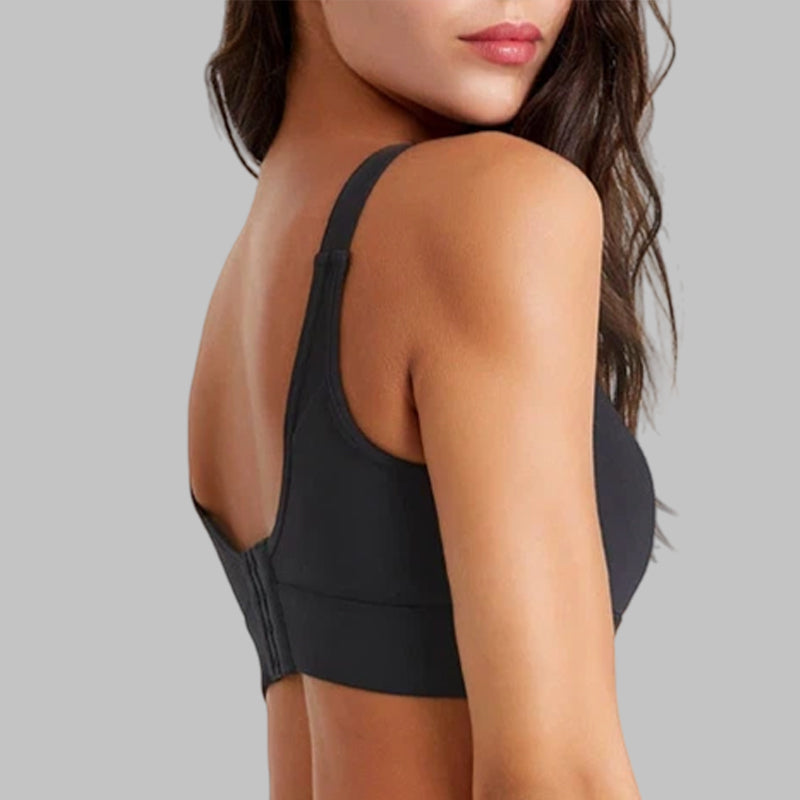 Strong support and push-up sports bra