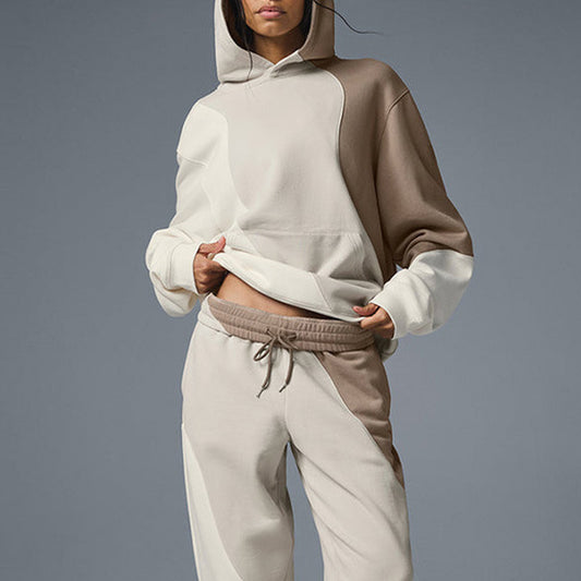 Wholesale Color-Blocked Loose Casual long sleeve | Wonderxfans bulk activewear