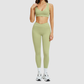 Wholesale strappy halter bra and tight yoga legging set