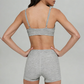 Wholesale strap bra+shorts+jacket 3-piece set