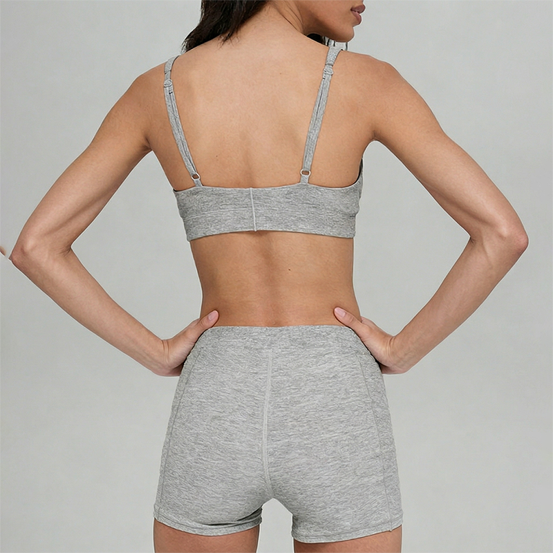 Wholesale strap bra+shorts+jacket 3-piece set