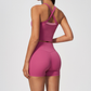 Wholesale Wholesale Naked-Feel Yoga Set – Cross Back Vest+Quick-Dry Fitness Shorts