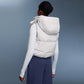 Cropped hooded down vest