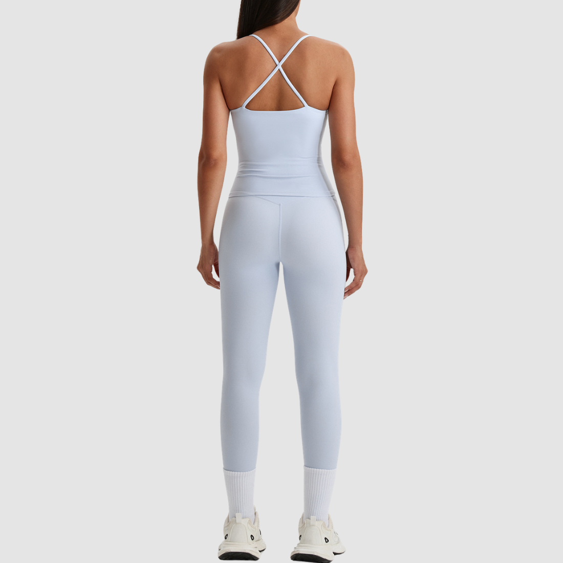 Women's Activewear Padded Sleeveless Top & Straight-Leg Pants Yoga Set
