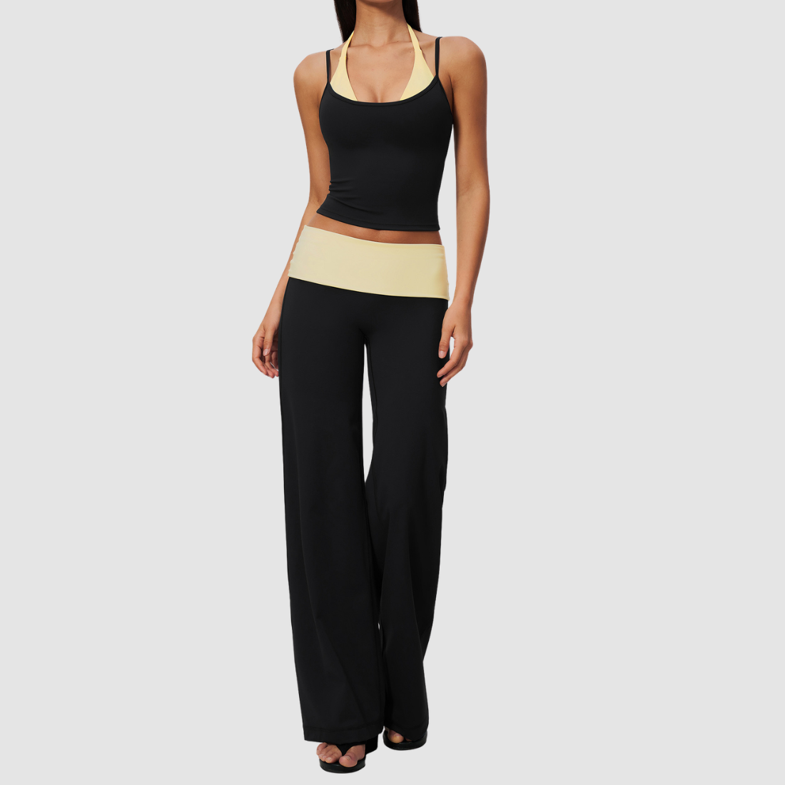 Wholesale Women’s Halter Tank & Wide-Leg Yoga Pants Set