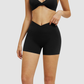Wholesale high-waisted cross-waistband shorts