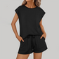 Wholesale Women's Relaxed Round Neck Short Sleeve Two-Piece Set