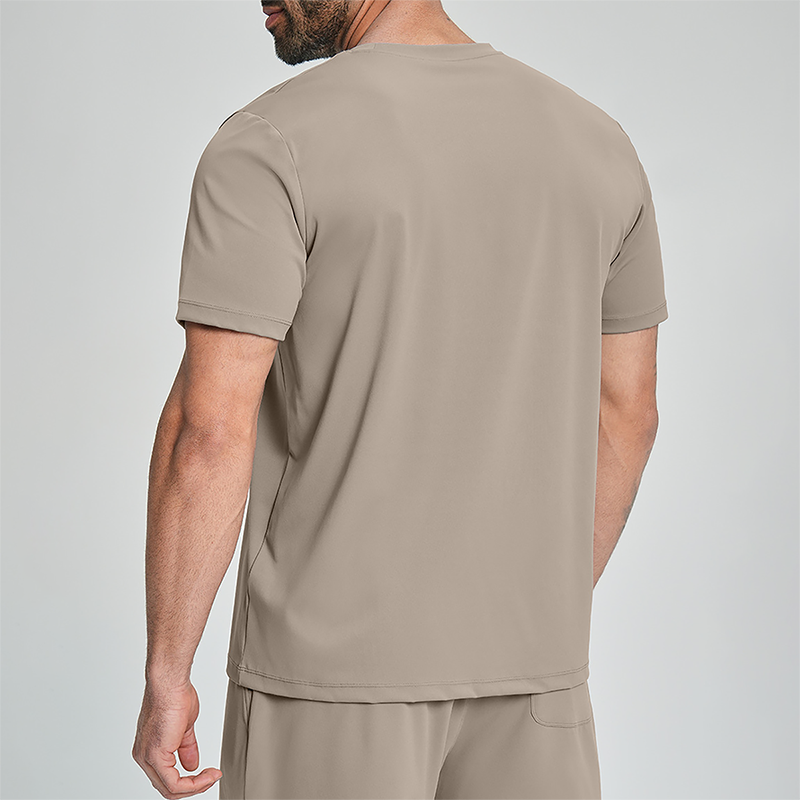 Wholesale Men's Drop-Shoulder Round-Neck Athletic T-Shirt – Breathable Workout Tee
