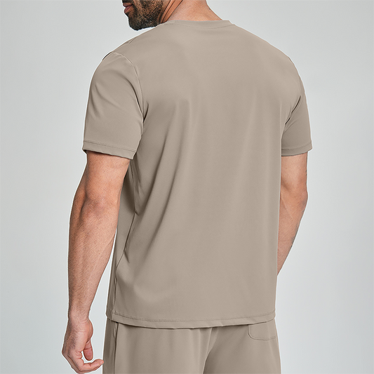 Wholesale Men's Drop-Shoulder Round-Neck Athletic T-Shirt – Breathable Workout Tee