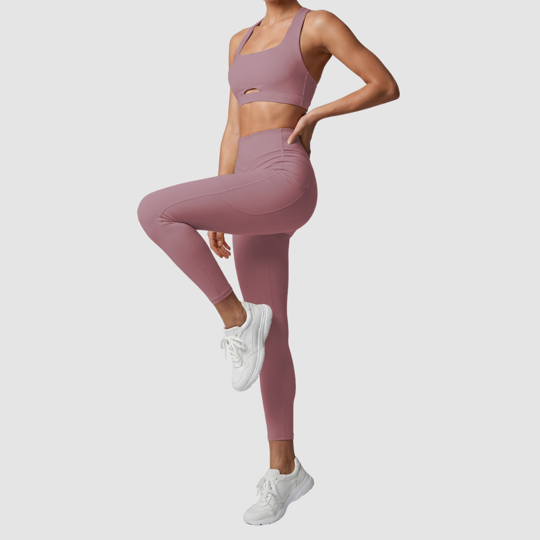 Wholesale Women's Halter Tank & 7/8 Leggings Yoga Set – Quick-Dry High-Stretch