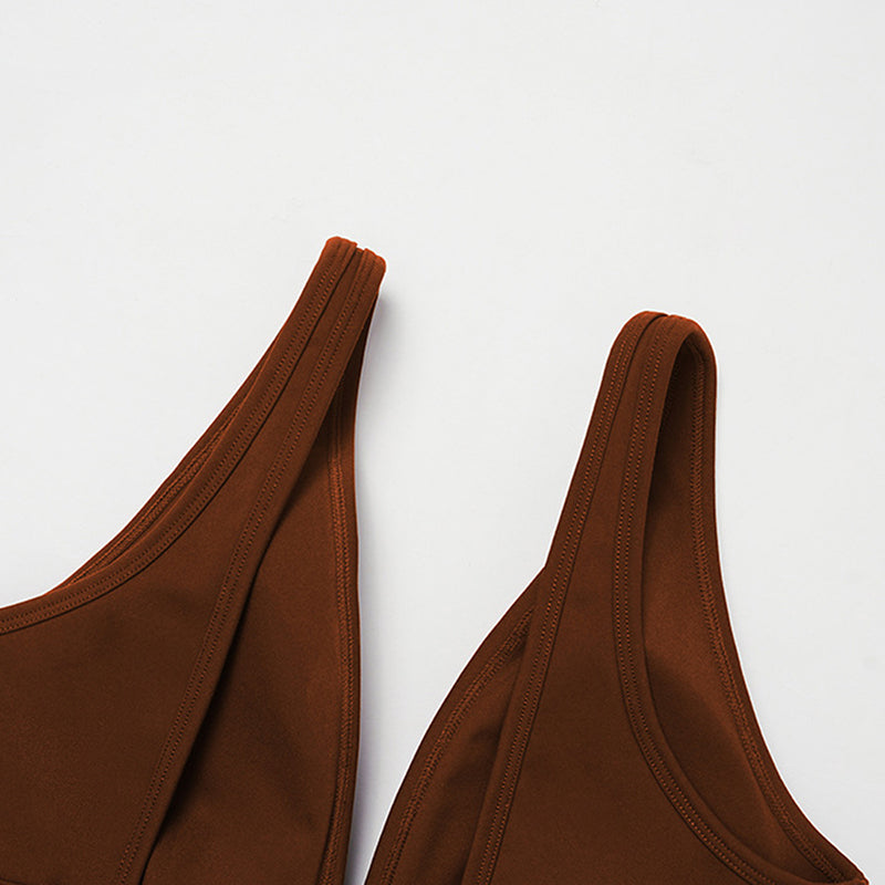 Triangle Cup Sports Bra + Flared Leg Pants 2-Piece Set