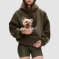 Wholesale loose sweatshirts with pet carrier pockets