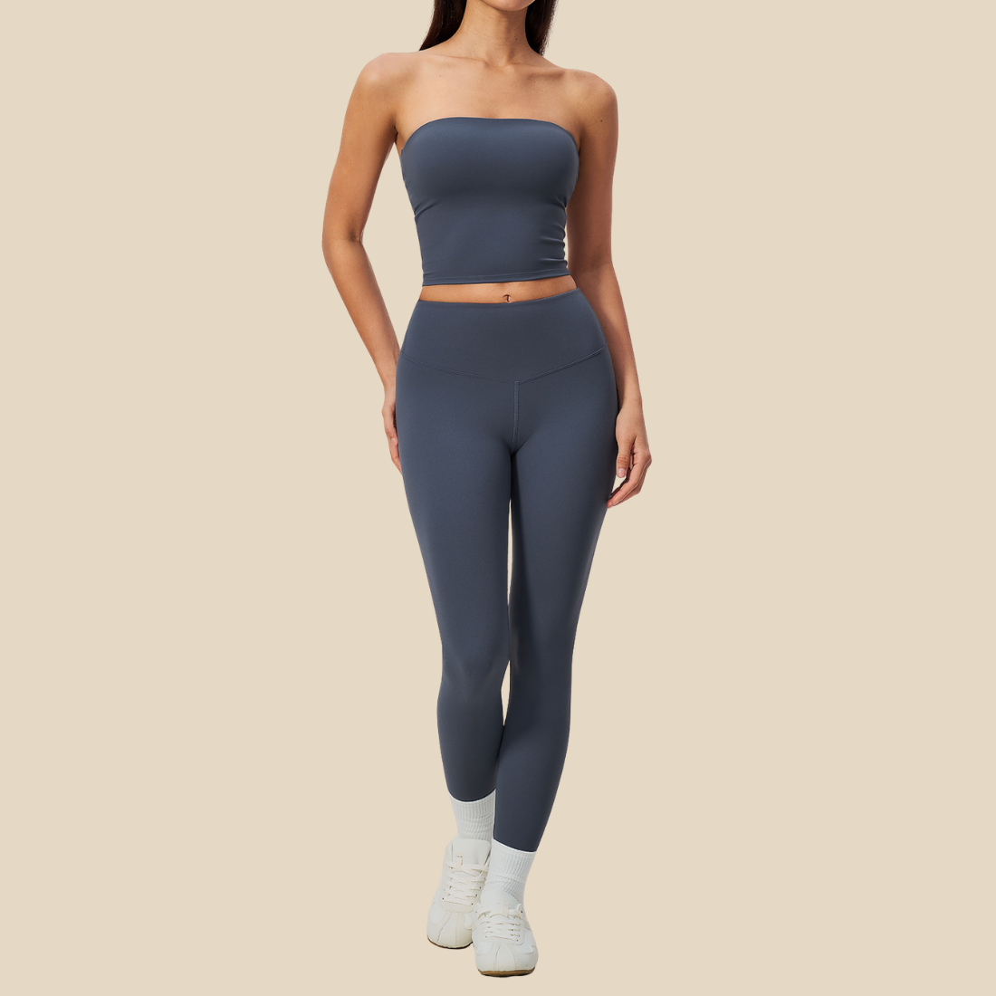Wholesale Women's Activewear Padded Sports Vest & Fitted Cropped Pants Set