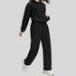 Double-sided fleece loose-fitting sweatshirt and pants set