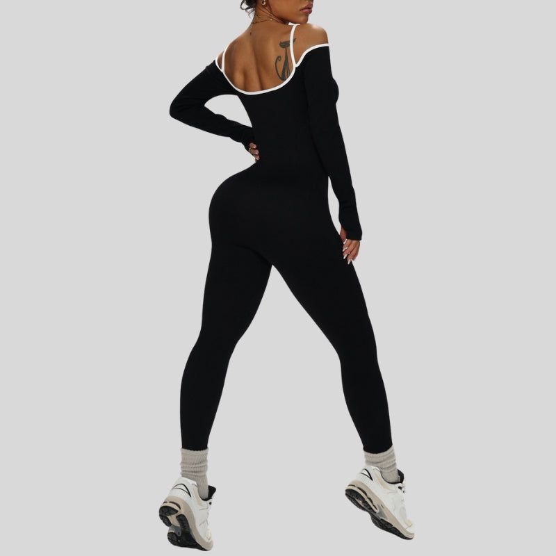 Off-shoulder jumpsuit