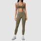Wholesale Women's Cross-Back Seamless Yoga Set – Tummy Control High-Waist Sports Bra & Leggings